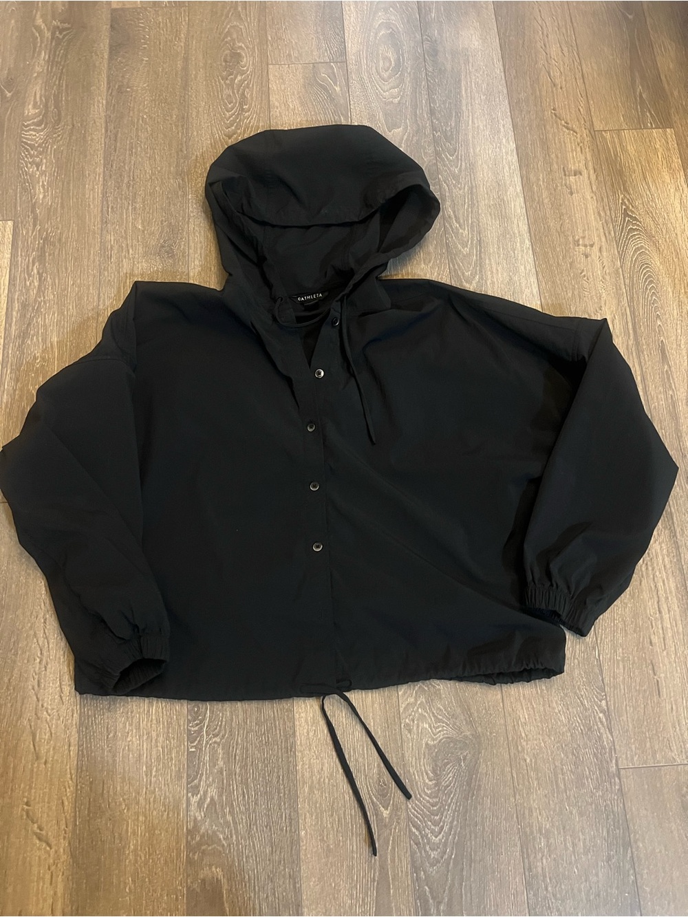 Athleta Black Hooded oversized Jacket